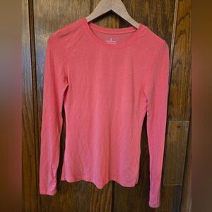 Cuddl Duds Softwear With Stretch Coral Long Sleeve Tee Shirt Small
